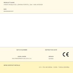 Atrapa Mosquitos Para Interior Portátil, 6 W, 50 M², Ø11 X 11 Cm