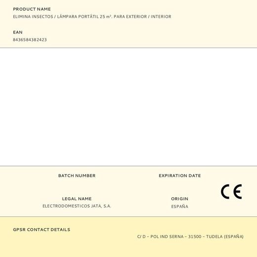 Atrapa Mosquitos Para Interior/Exterior Y Lámpara Portátil, 25 M², Ø9,5 Cm X 13,5 Cm