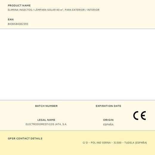 Atrapa Mosquitos Para Interior/Exterior Y Lámpara Solar, 5W, 40 M², Ø16,5 X 21,5 Cm