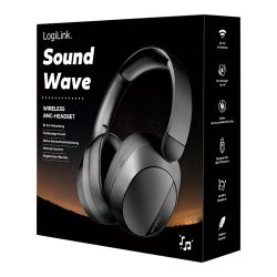 Auriculares Plegables Negros Con Bluetooth 6.0, Cancelación Activa Del Ruido Y Micrófono