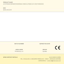 Autotransformador Reversible 2500Va (1750W) 125-220V Phonovox