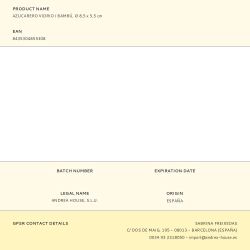 Azucarero Vidrio / Bambú Ø 8,5 X 5,5 Cm