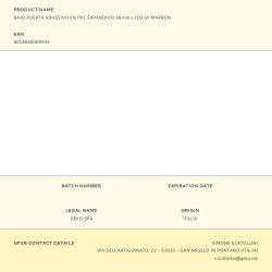 Bajo Puerta Adhesivo En Pvc Expandido 38 Mm X 100 Cm Marrón