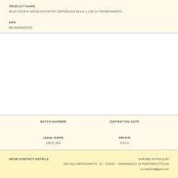 Bajo Puerta Adhesivo En Pvc Expandido 38 Mm X 100 Cm Transparente