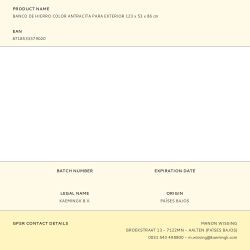 Banco De Hierro Para Exterior, 123 X 53 X 86 Cm, Antracita