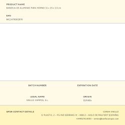 Bandeja De Aluminio Para Horno 31 X 35 X 3,5Cm