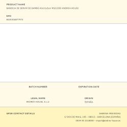 Bandeja De Bambú 43 X 31 X 5 Cm