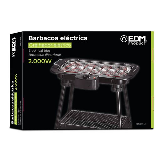 Barbacoa Electrica De Pie 2000 W 48 X 35 X 70 Cm