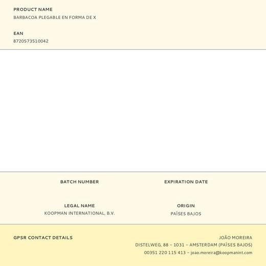 Barbacoa Plegable En Forma De X