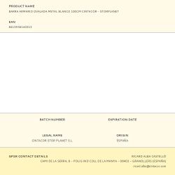 Barra Armario Ovalada Metal Blanco 100Cm Cintacor - Storplanet