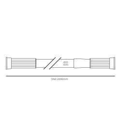 Barra De Cortina Blanca, 125 X 220 Cm