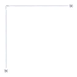 Barra De Cortina Curva Blanca 80 X 80 Cm