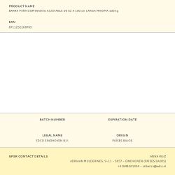 Barra Para Dominadas Ajustable De 62 A 100 Cm Carga Maxima 100 Kg