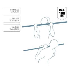 Barra Para Dominadas Ajustable De 62 A 100 Cm Carga Maxima 100 Kg