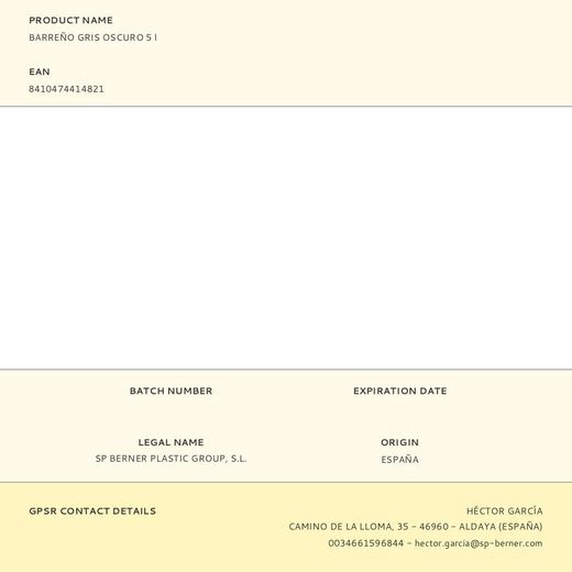 Barreño Gris Oscuro 5 L