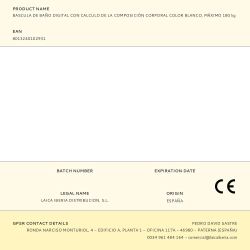 Bascula De Baño Digital Con Calculo De La Composición Corporal Color Blanco, Máximo 180 Kg