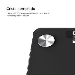 Báscula De Baño Digital Inteligente Con Bluetooth Color Negro, Máximo 180 Kg