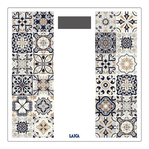 Báscula De Baño Electrónica Con Batería Recargable Cárga Máxima 180 Kg Modelo Estampado Marrón