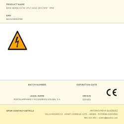 Base Aerea Cetac 2P+T Azul 16A 230V~ Ip44