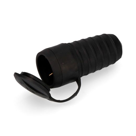 Base Aérea De Goma 16A 250V T/Tl 4,8Mm Negra (Envasada)