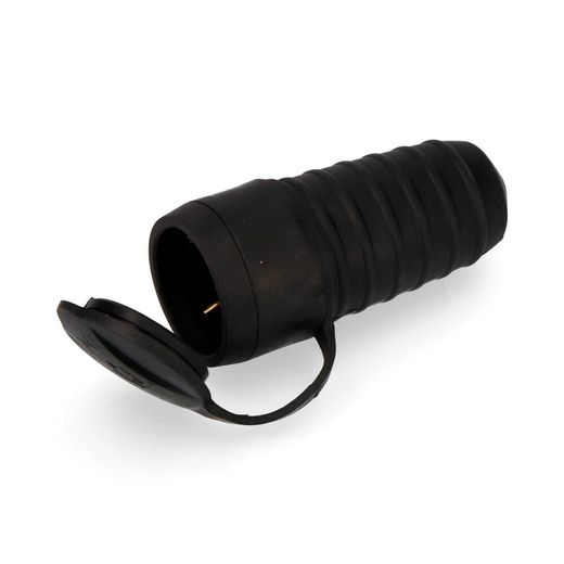 Base Aérea De Goma 16A 250V T/Tl 4,8Mm Negra (Envasada)