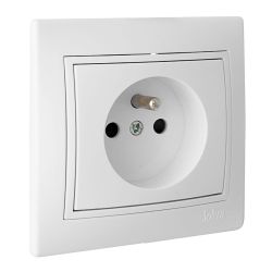 Base Bipolar 16A 250V Con T/T Francesa Serie Europa Solera Erp60Fu