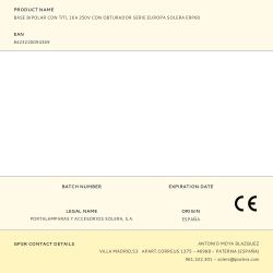 Base Bipolar Con T/Tl 16A 250V Con Obturador Serie Europa Solera Erp60