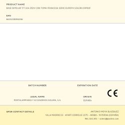 Base Bipolar T/T 16A 250V Con Toma Francesa Serie Europa Solera Erp60F