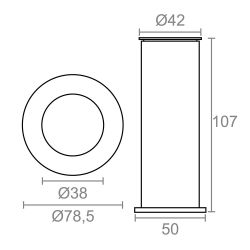 Base Candado Cruceta Para Suelo Cn15 Cromo Brillo