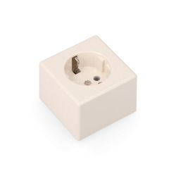 Base De Superficie T/Tl Tipo F 4,8 Mm 10/16 A  Cuadrada Blanca, Envasada