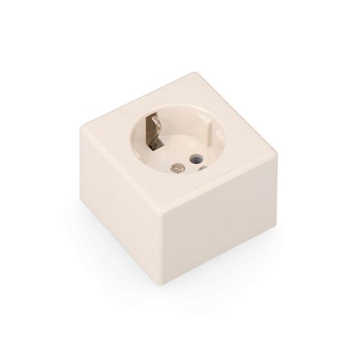 Base De Superficie T/Tl Tipo F 4,8 Mm 10/16 A  Cuadrada Blanca, Envasada