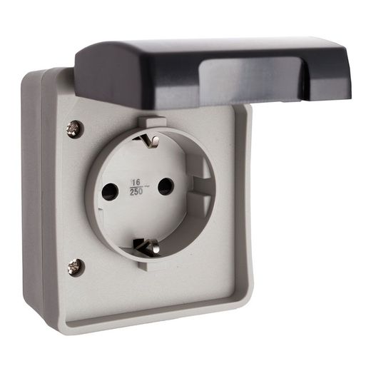 Base Fija Estanca, 2P+T 16 A 250V~ Ip44