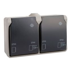 Base Fija Estanca, Doble T/Tl 16 A 250 V Ip44