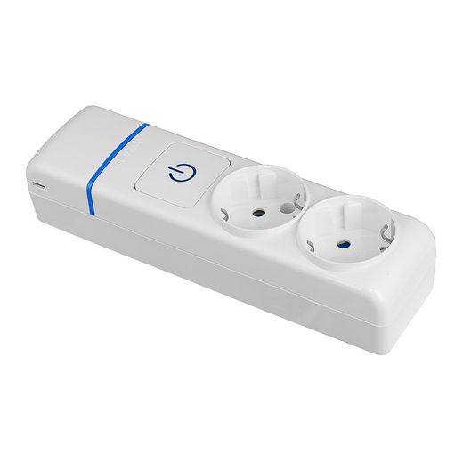 Base Múltiple De 2 Tomas 2P+T, 16 A 250 V, Sin Cable, Con Interruptor
