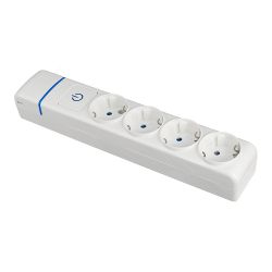 Base Múltiple De 4 Tomas 2P+T, 16 A 250 V, Sin Cable, Con Interruptor