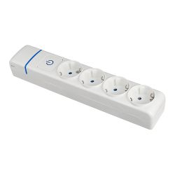 Base Múltiple De 4 Tomas 2P+T, 16 A 250 V, Sin Cable, Con Interruptor