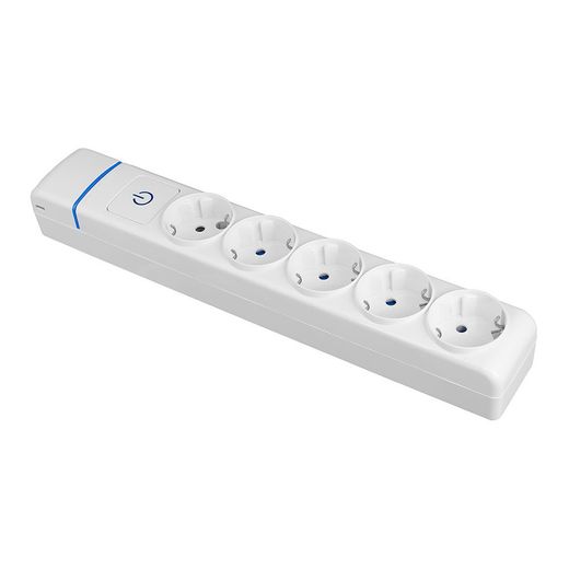 Base Múltiple De 5 Tomas 2P+T, 16 A 250 V, Sin Cable, Con Interruptor