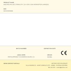 Base Múltiple De 5 Tomas 2P+T, 16 A 250 V, Sin Cable, Con Interruptor