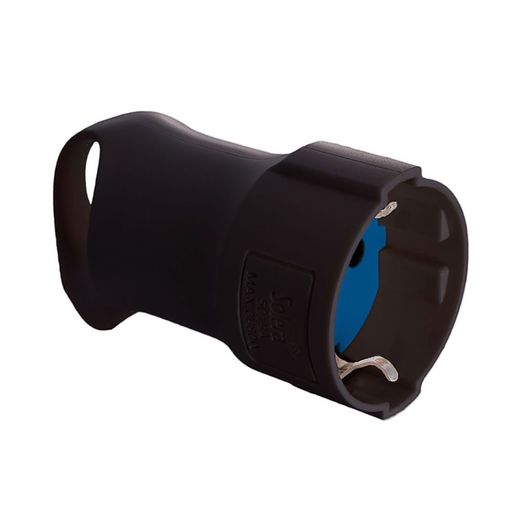 Base Tipo F 4,8 Mm 16 A 250 V T/Tl Con Anilla Para Fácil Extracción, Negra