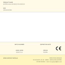 Batería 4,0Ah 18V Bosch P4A 5001519