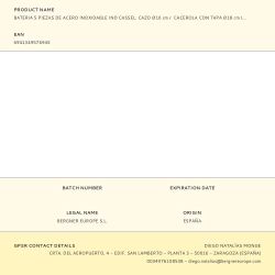 Bateria 5 Piezas De Acero Inoxidable Ind Cassel: Cazo Ø16 Cm /  Cacerola Con Tapa Ø18 Cm / Cacerola Con Tapa Ø20 Cm