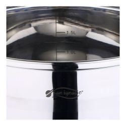 Bateria 5 Piezas De Acero Inoxidable Ind Toledo: Cazo Ø16 Cm /  Cacerola Con Tapa Ø18 Cm / Cacerola Con Tapa Ø20 Cm