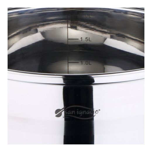 Bateria 5 Piezas De Acero Inoxidable Ind Toledo: Cazo Ø16 Cm /  Cacerola Con Tapa Ø18 Cm / Cacerola Con Tapa Ø20 Cm