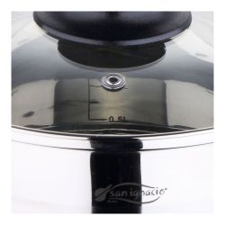 Bateria 5 Piezas De Acero Inoxidable Ind Toledo: Cazo Ø16 Cm /  Cacerola Con Tapa Ø18 Cm / Cacerola Con Tapa Ø20 Cm