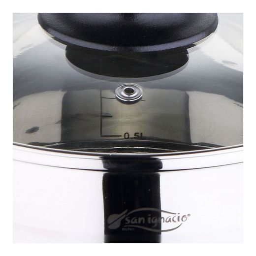 Bateria 5 Piezas De Acero Inoxidable Ind Toledo: Cazo Ø16 Cm /  Cacerola Con Tapa Ø18 Cm / Cacerola Con Tapa Ø20 Cm