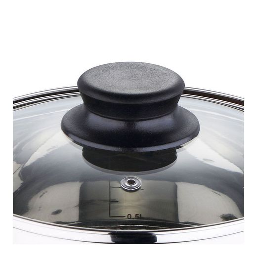 Bateria 5 Piezas De Acero Inoxidable Ind Toledo: Cazo Ø16 Cm /  Cacerola Con Tapa Ø18 Cm / Cacerola Con Tapa Ø20 Cm