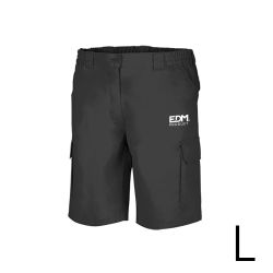 Bermuda Negra Talla-L Serigrafiada