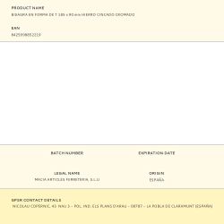 Bisagra En Forma De T 185 X 90 Mm Hierro Cincado Cromado