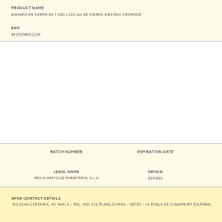 Bisagra En Forma De T 200 X 110 Mm De Hierro Zincado Cromado