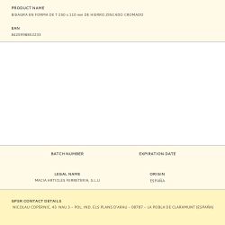 Bisagra En Forma De T 250 X 110 Mm De Hierro Zincado Cromado